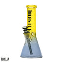 12" Electroplated Beaker Bong - 5mm Thick Glass Glass Bong Castle Glassworks Grey/Yellow