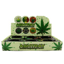 Glass Round Ashtray - Leaf Design