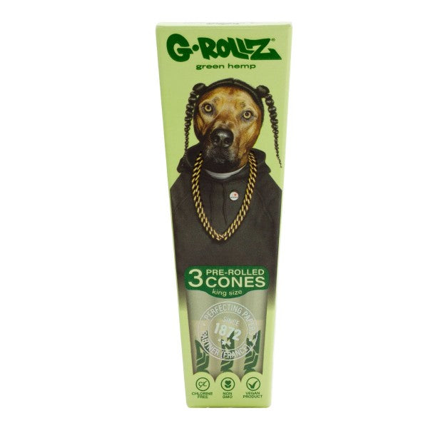 G-Rollz Pets Rock "Rap" Organic Green KS Hemp Cones - 12ct