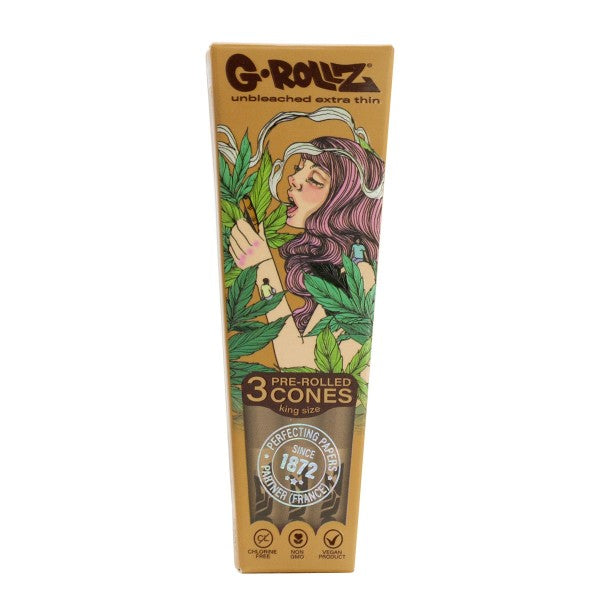 G-Rollz Collector "Colossal Dream" Unbleached King Size Cones - 24ct