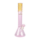 SC Gear 14" Pink Beaker Tube with Fumed Top and 24K gold Logo