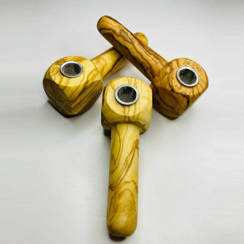 O Olive Wood Apple Pipe