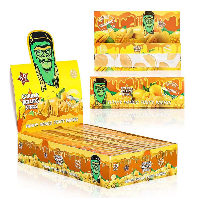 Rolling Stars Rolling Papers Chocolate Flavor [GF-78110] 1 - 1/4" Size Canadian Distributor Mango