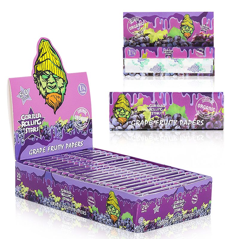 Rolling Stars Rolling Papers Chocolate Flavor [GF-78110] 1 - 1/4" Size Canadian Distributor Grape