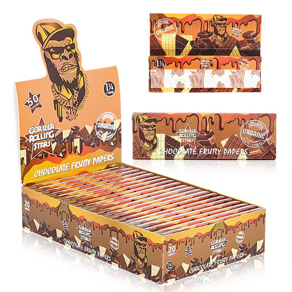 Rolling Stars Rolling Papers Chocolate Flavor [GF-78110] 1 - 1/4" Size Canadian Distributor Chocolate