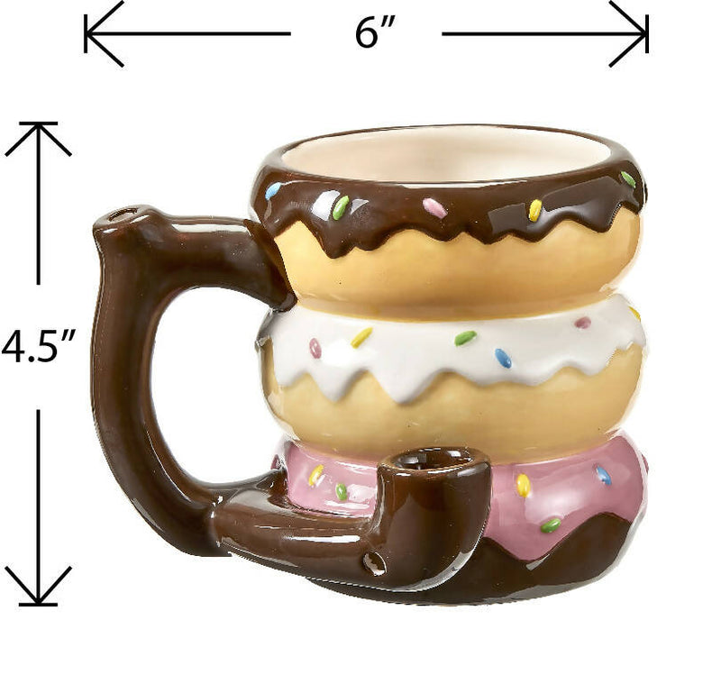 O Donut mug - pipe - novelty mug