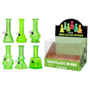 6″ Soft Glass Mini Bongs – Assorted Designs | 6-Piece Display [GL-M6010x] Glass Bong Canadian Distributor Green