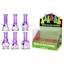 6″ Soft Glass Two Tone Mini Bongs – Assorted Designs | 6-Piece Display [GL-M6020x] Glass Bong Canadian Distributor Purple