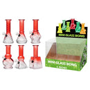 6″ Soft Glass Two Tone Mini Bongs – Assorted Designs | 6-Piece Display [GL-M6020x] Glass Bong Canadian Distributor Red