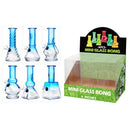 6″ Soft Glass Two Tone Mini Bongs – Assorted Designs | 6-Piece Display [GL-M6020x] Glass Bong Canadian Distributor Blue
