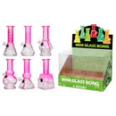 6″ Soft Glass Two Tone Mini Bongs – Assorted Designs | 6-Piece Display [GL-M6020x] Glass Bong Canadian Distributor Pink