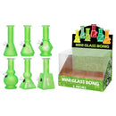 6″ Soft Glass Mini Bongs – Assorted Designs | 6-Piece Display [GL-M6030x] Glass Bong Canadian Distributor Green