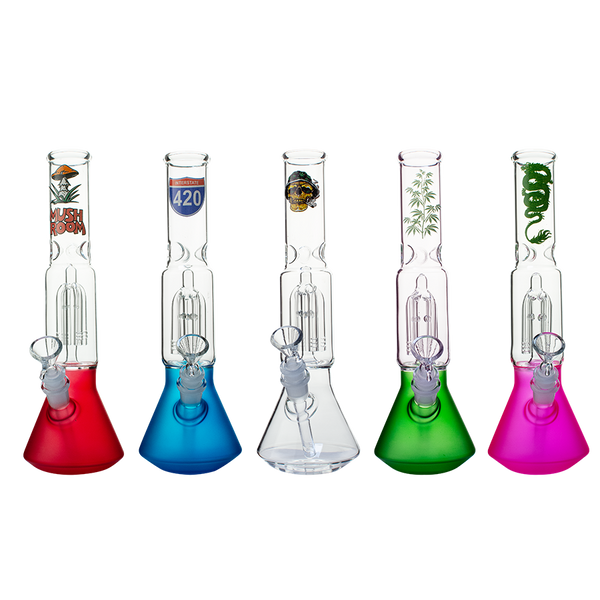 SC 12" Beaker With Perc ASSORTED Colours