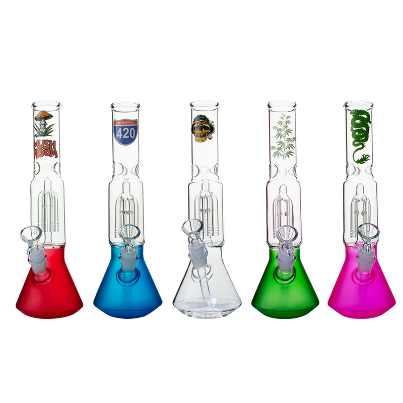 SC 12" Beaker With Perc ASSORTED Colours