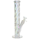 SeshGear Twist Straight Tube Glass Water Pipe 13.75"/14mm F