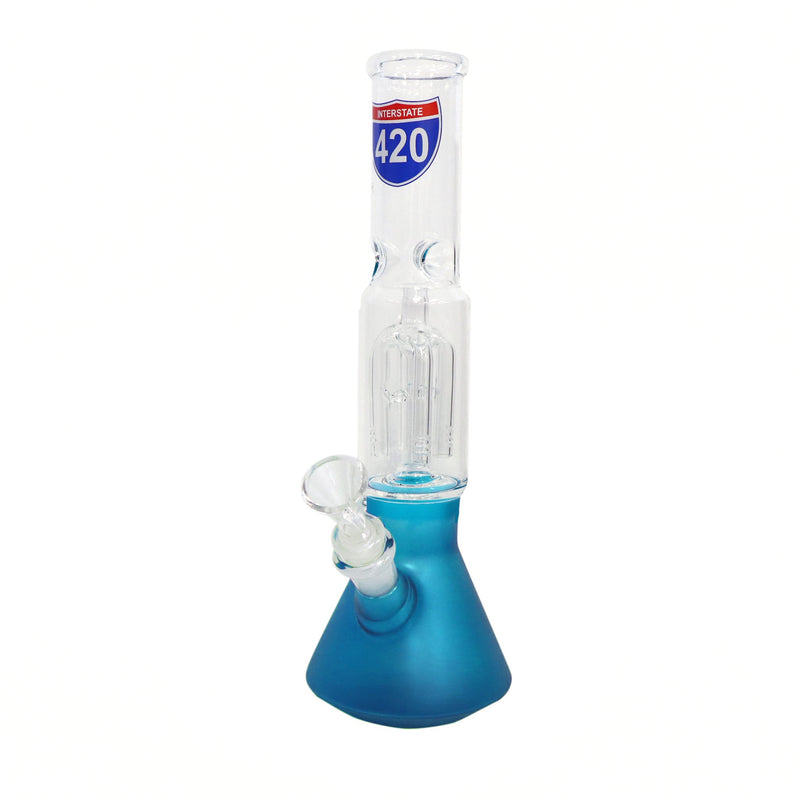 12" Graphic Water Pipe, with Beaker Base