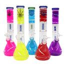 12" Water Pipe with Double Splashguard and Ice Catcher 420 and Leaf