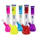 12" Water Pipe with Double Splashguard and Ice Catcher 420 and Leaf