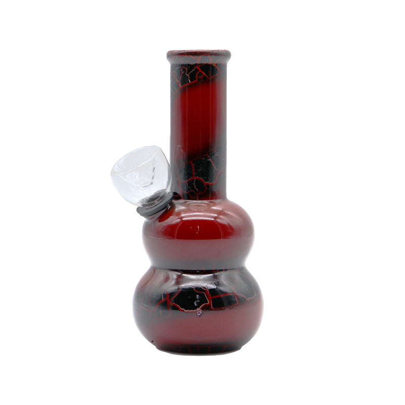 5" Crackle Print Bubbler Water Pipe