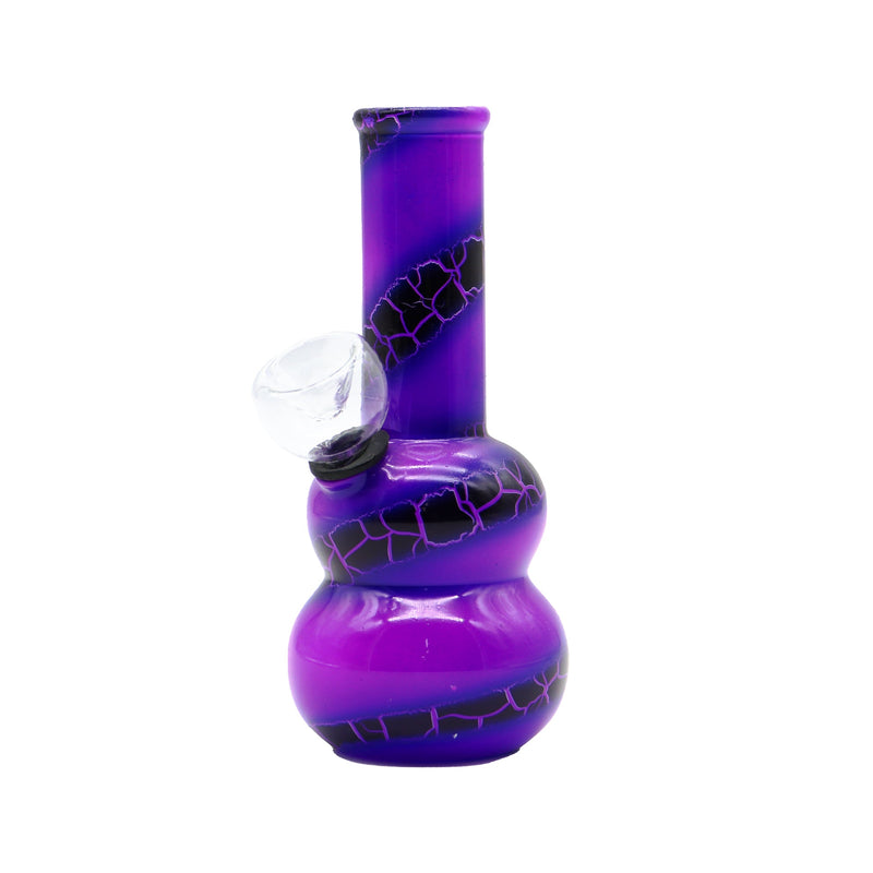 5" Crackle Print Bubbler Water Pipe