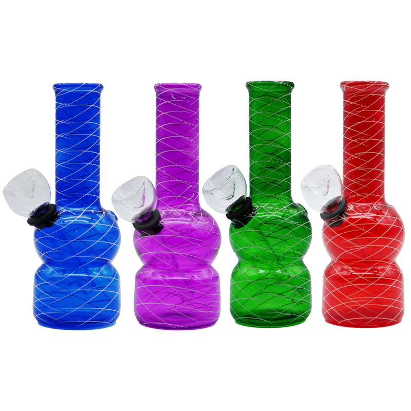 5” Striped Mini Water Pipe Pedestal Thick Base
