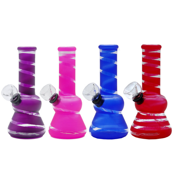 6" Bubble Stripe Water Pipe Diamond Base