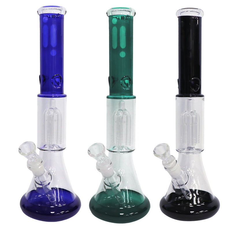 14" Infyniti Brand Water Pipe with Tree perc and Ice Catcher