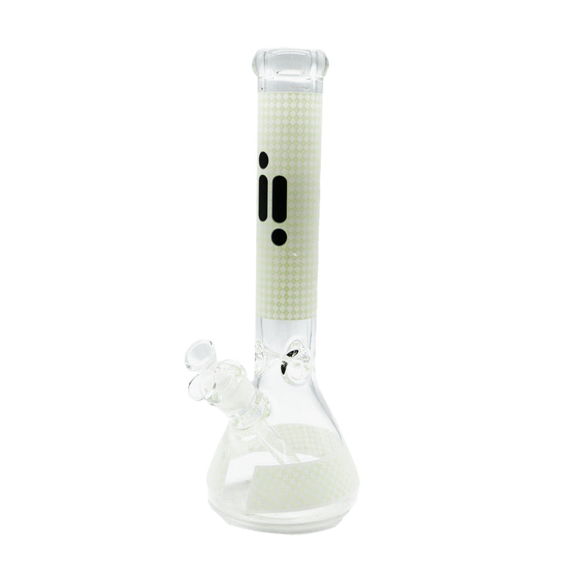 14" Infyniti Checkered Glow in the Dark Beaker Bong