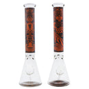 14" Egyptian themed Water Pipe with Beaker Base