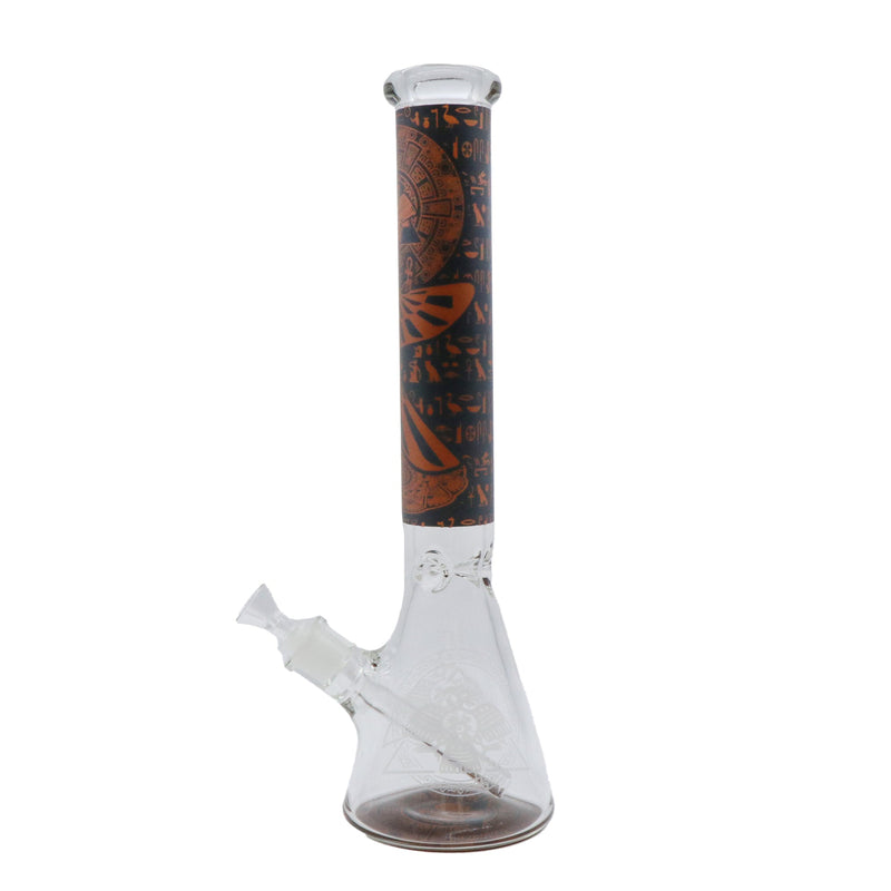 14" Egyptian themed Water Pipe with Beaker Base