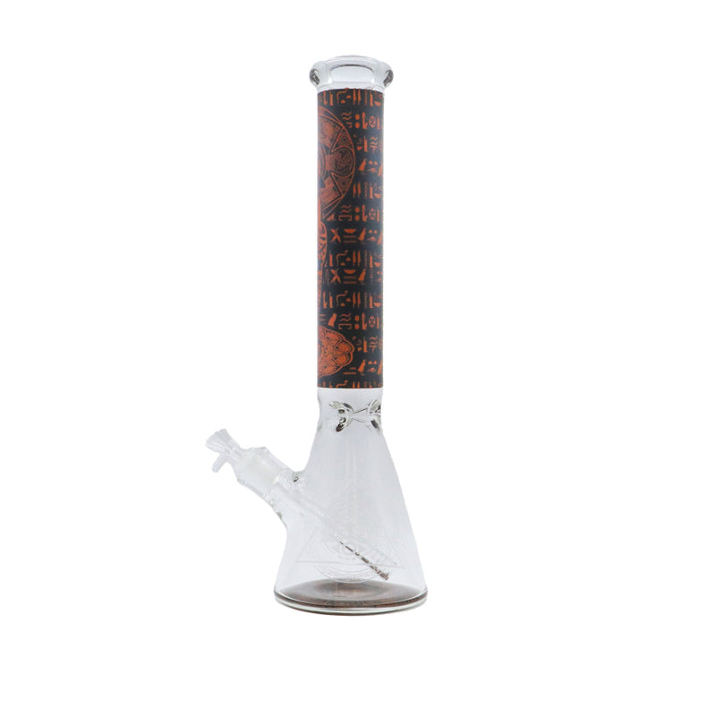 14" Egyptian themed Water Pipe with Beaker Base