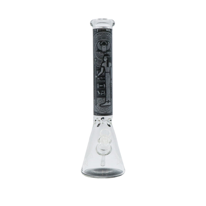 14" Egyptian themed Water Pipe with Beaker Base