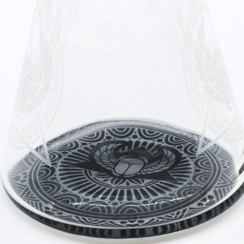 14" Egyptian themed Water Pipe with Beaker Base