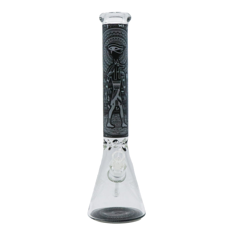14" Egyptian themed Water Pipe with Beaker Base
