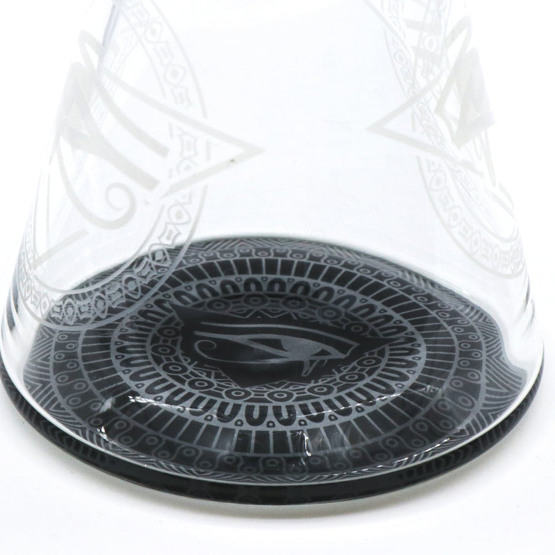 14" Egyptian themed Water Pipe with Beaker Base