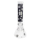 14" Infyniti Brand Water Pipe Glow in the Dark Leaf Design