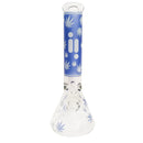 14" Infyniti Brand Water Pipe Glow in the Dark Leaf Design