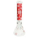 14" Infyniti Brand Water Pipe Glow in the Dark Leaf Design
