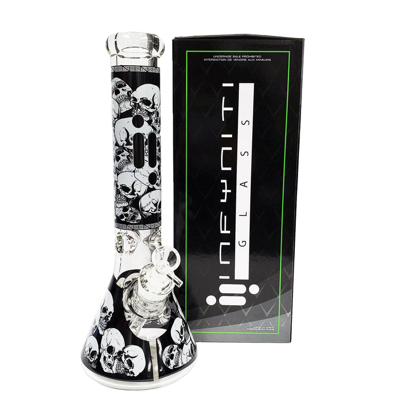 14" Infyniti Brand Water Pipe skull Design