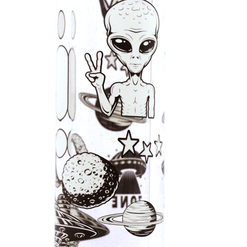 14" Infyniti Brand Water Pipe Glow in the Dark Alien Design