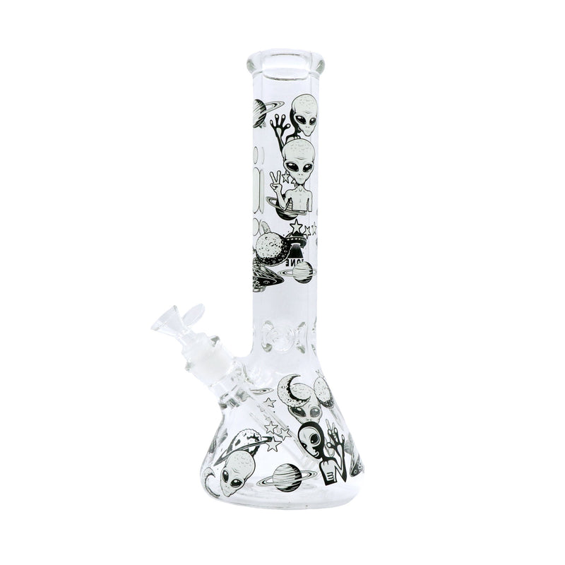14" Infyniti Brand Water Pipe Glow in the Dark Alien Design