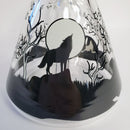 14" Infyniti Brand Water Pipe Glow in the Dark Wolf Design