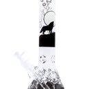 14" Infyniti Brand Water Pipe Glow in the Dark Wolf Design