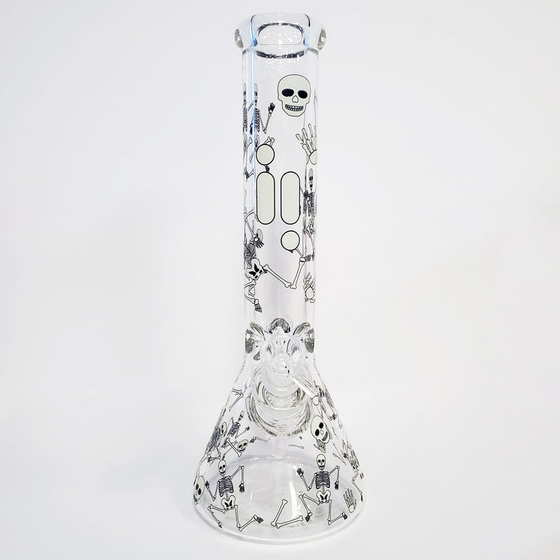 14" Infyniti Brand Water Pipe Glow in the Dark Skeleton Design