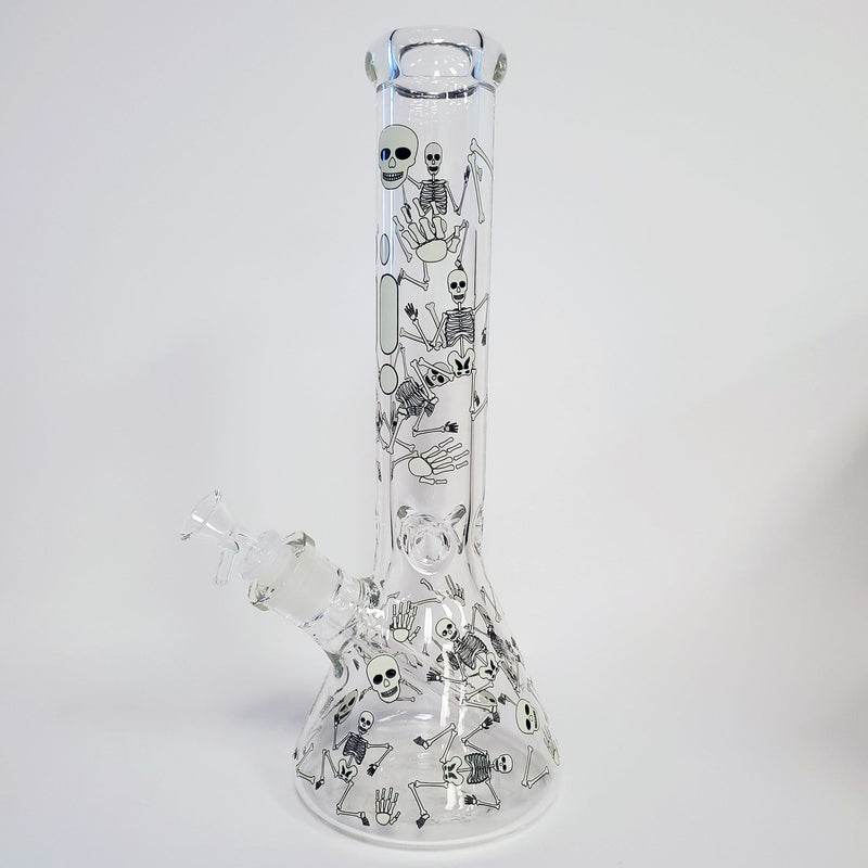 14" Infyniti Brand Water Pipe Glow in the Dark Skeleton Design