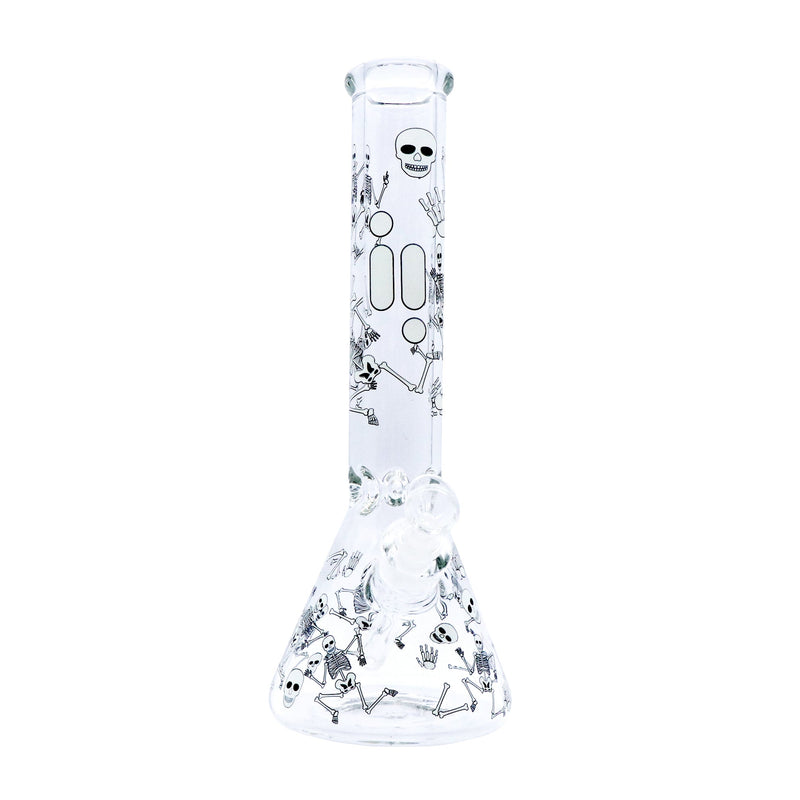 14" Infyniti Brand Water Pipe Glow in the Dark Skeleton Design
