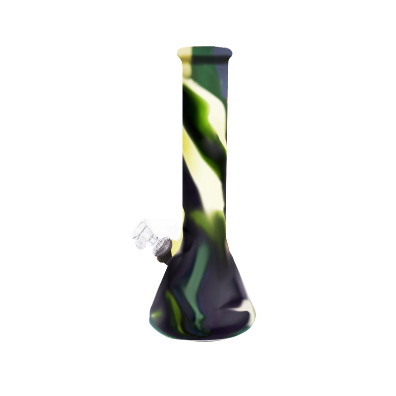 12" Silicone Water Pipe with Beaker Base