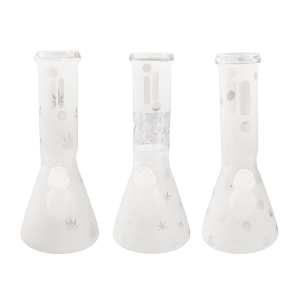 10" ii Frosted Water Pipe with Beaker Base and Ice Catcher