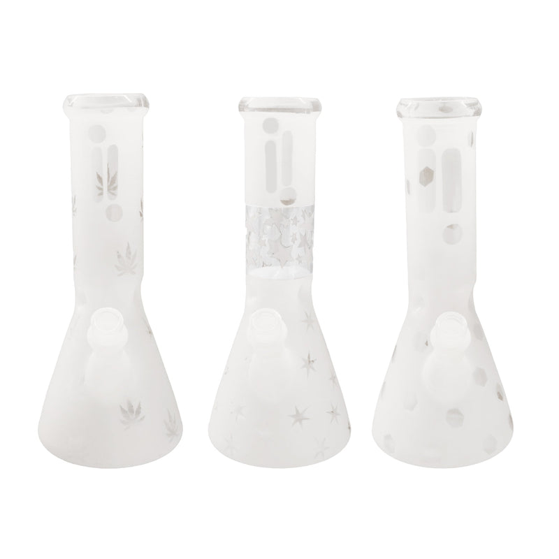 10" ii Frosted Water Pipe with Beaker Base and Ice Catcher