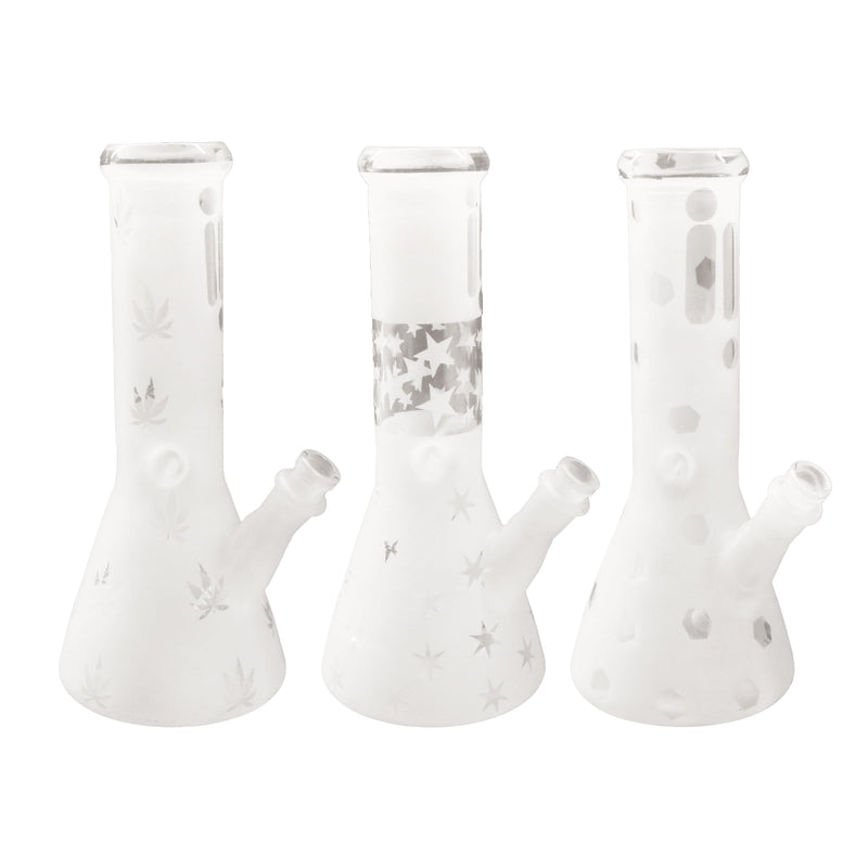 10" ii Frosted Water Pipe with Beaker Base and Ice Catcher